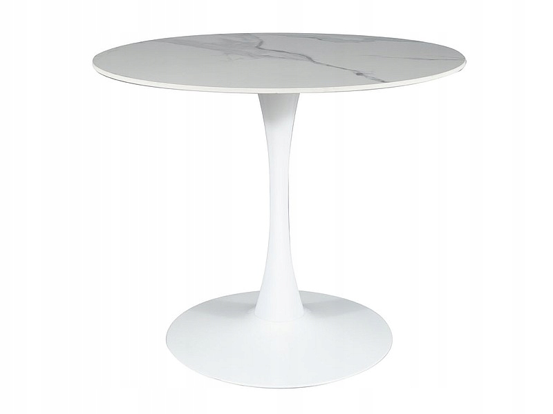Stôl Espero biely mramor/biely fi. 90 cm do kuchyne a jedálne Sig
