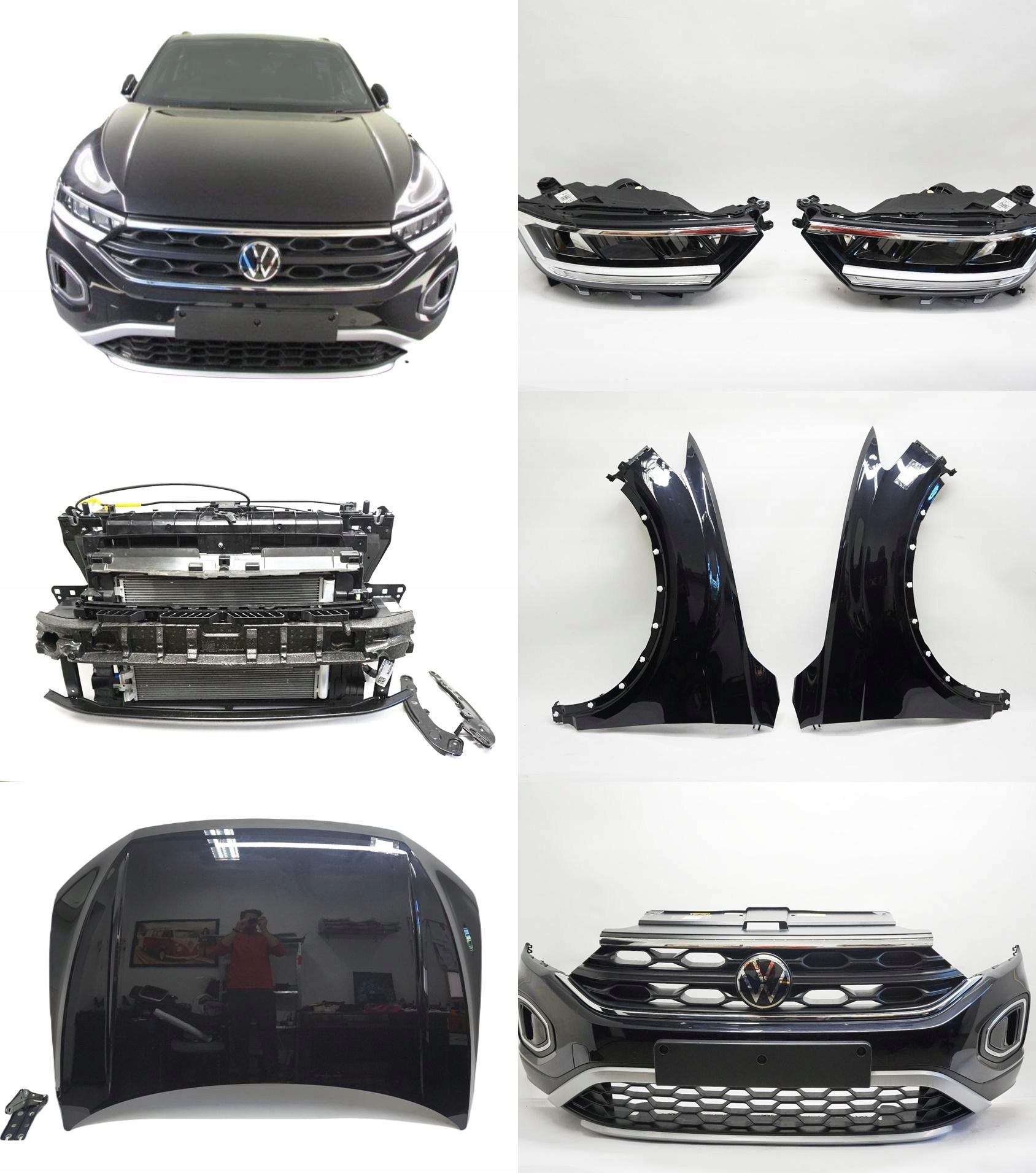ПЕРЕД КАПОТ БАМПЕР ФАРИ КРИЛА ПЕРЕДНЯ ПАНЕЛЬ VW T-ROC РЕСТАЙЛІНГ 2GA023r Lc9x