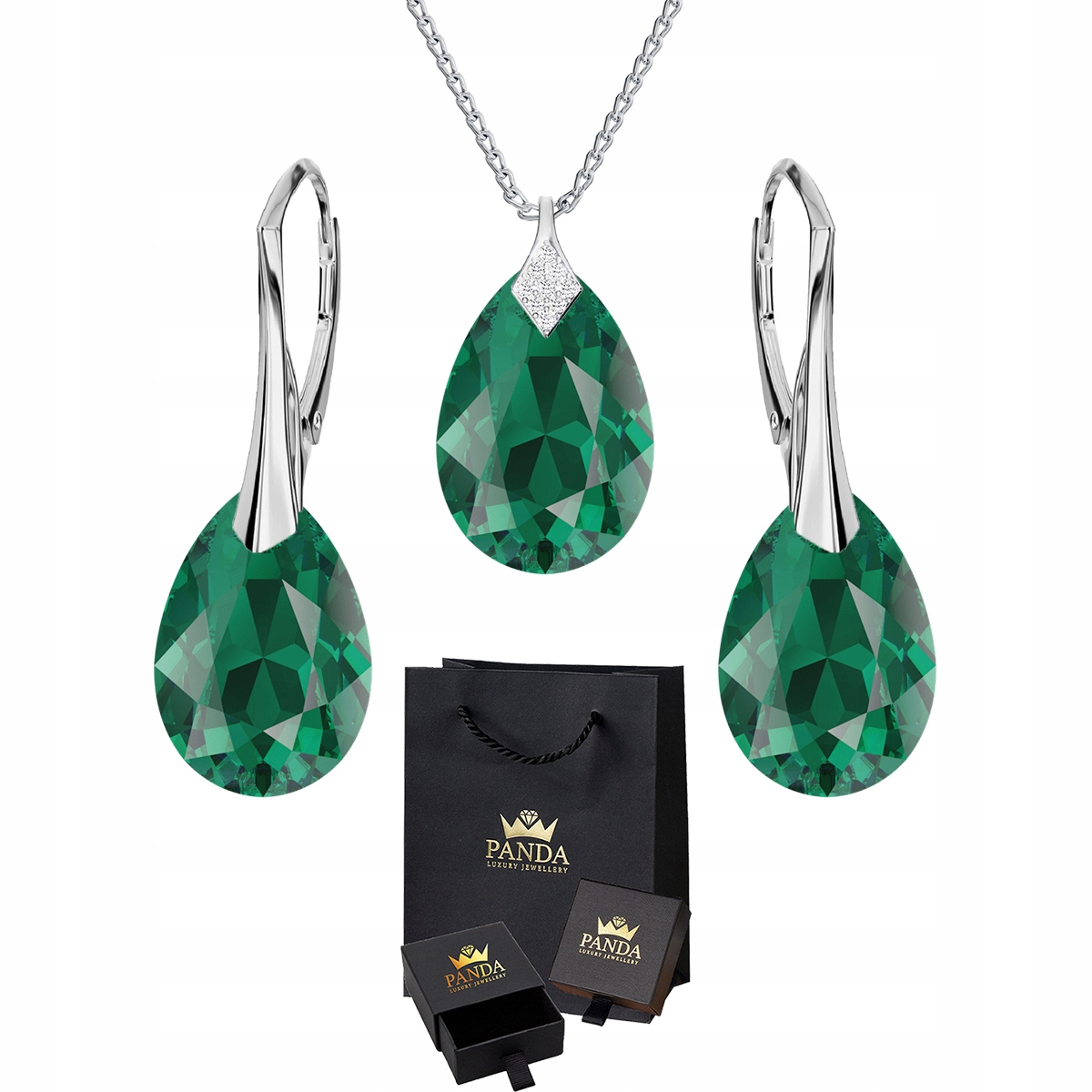 

Komplet Biżuterii Swarovski Srebro 925 Prezent