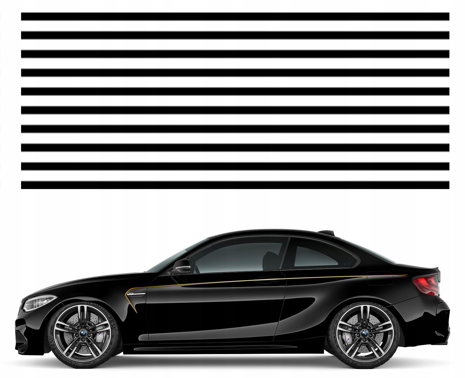 

Naklejka na samochód auto Paski 0,5x300 cm 10sztuk