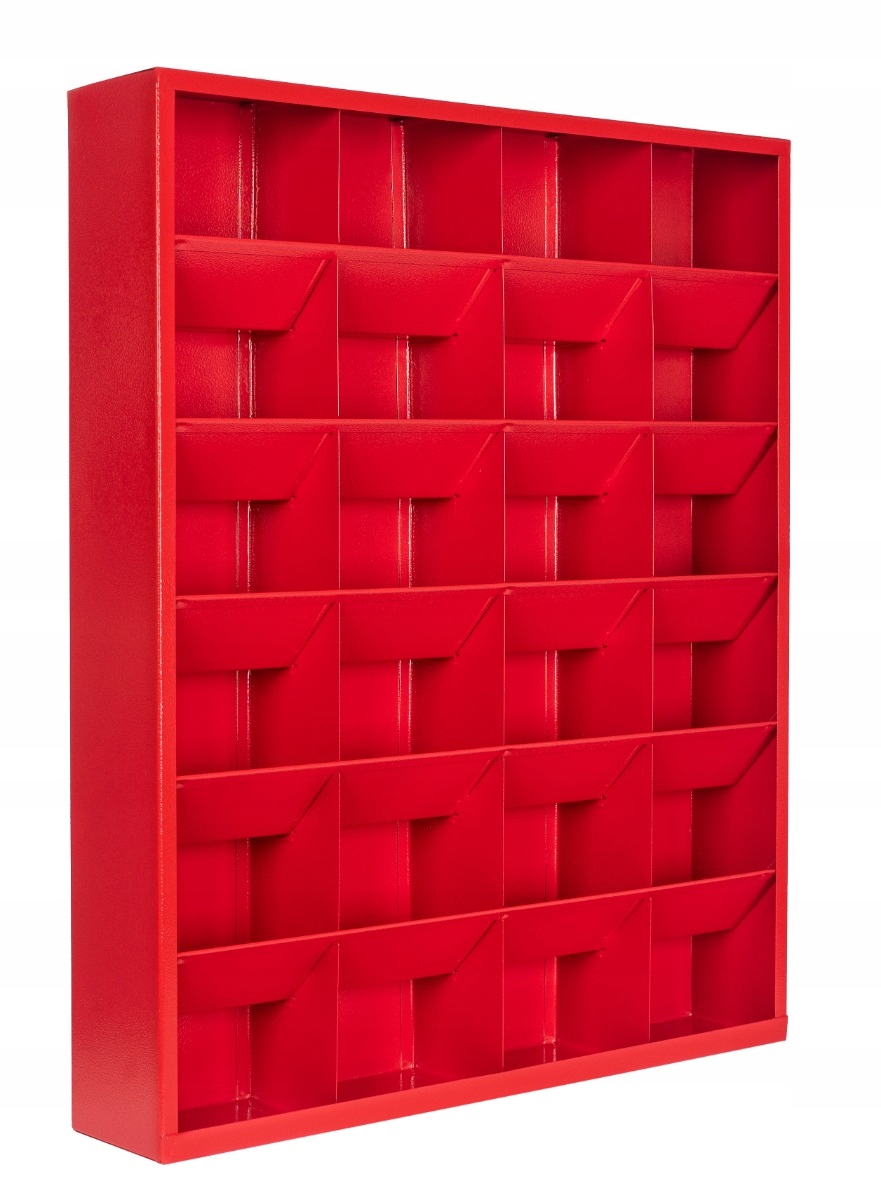 Szafka na ciezarki czerwona INVENTO