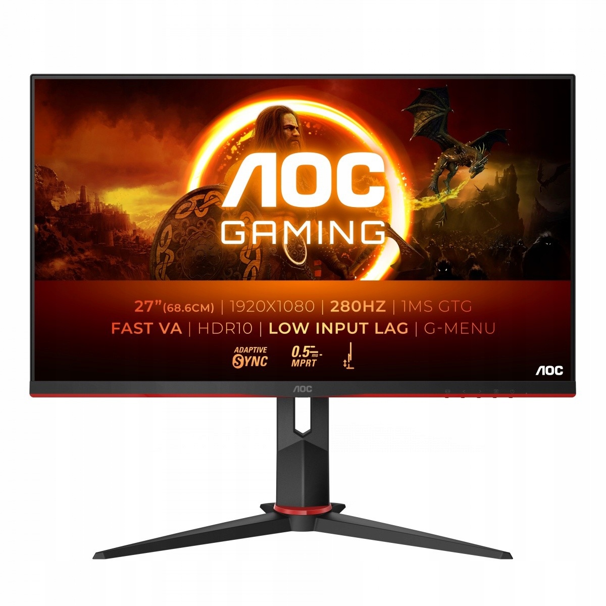 Aoc Monitor 27G2ZN3 27 cali Fast Va 280Hz HDMIx2 Dp