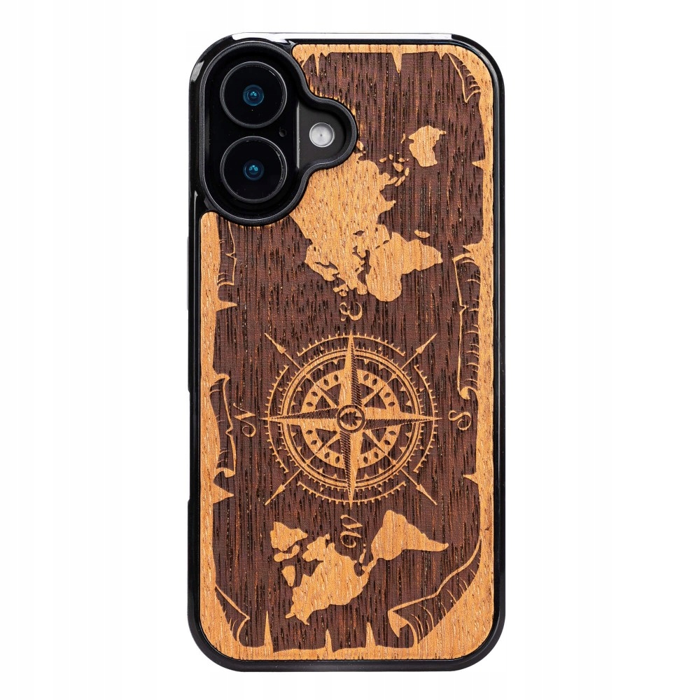 Dřevěný Pouzdro Bewood pro iPhone 17 Wind Rose Merbau