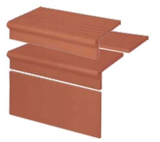 King Klinkier Komplet rzymski K-300/170x245x12 ryflowany rubinowa czerw.