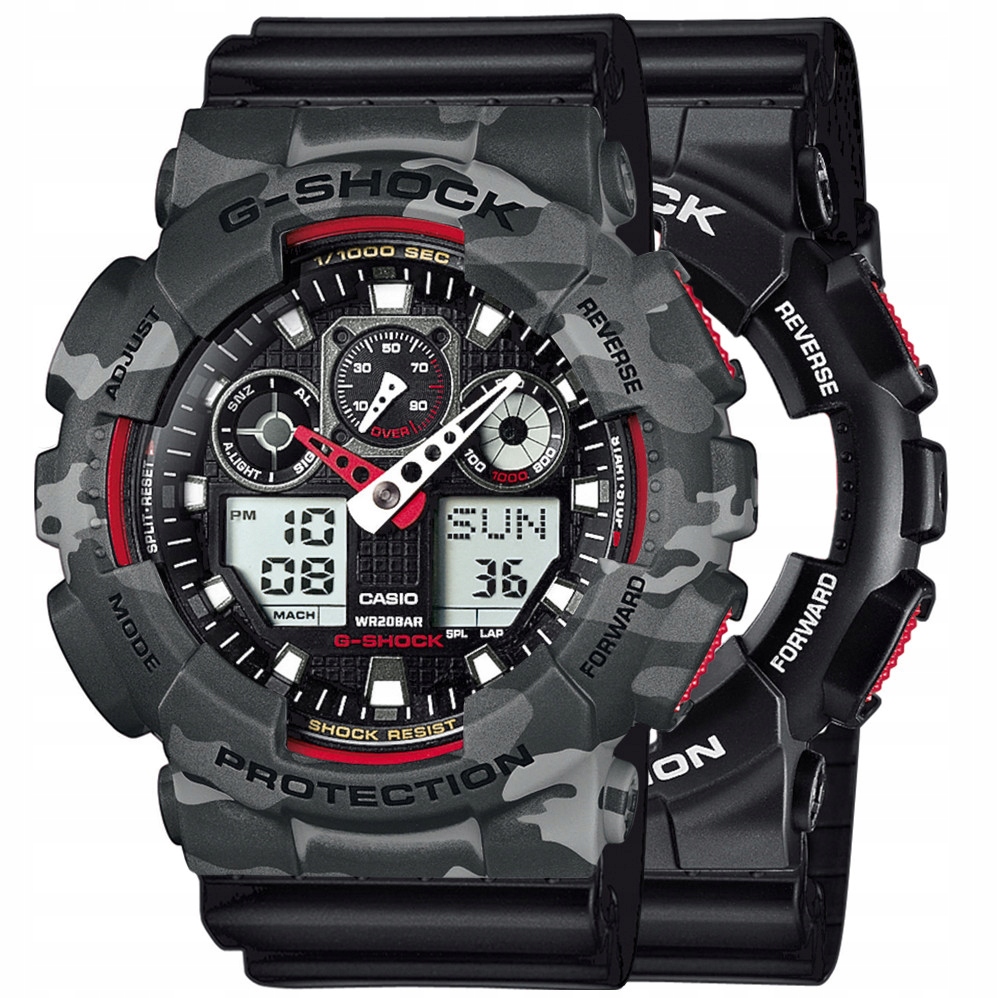 Sada G-shock GA-100-1A4ER Šedá Černá