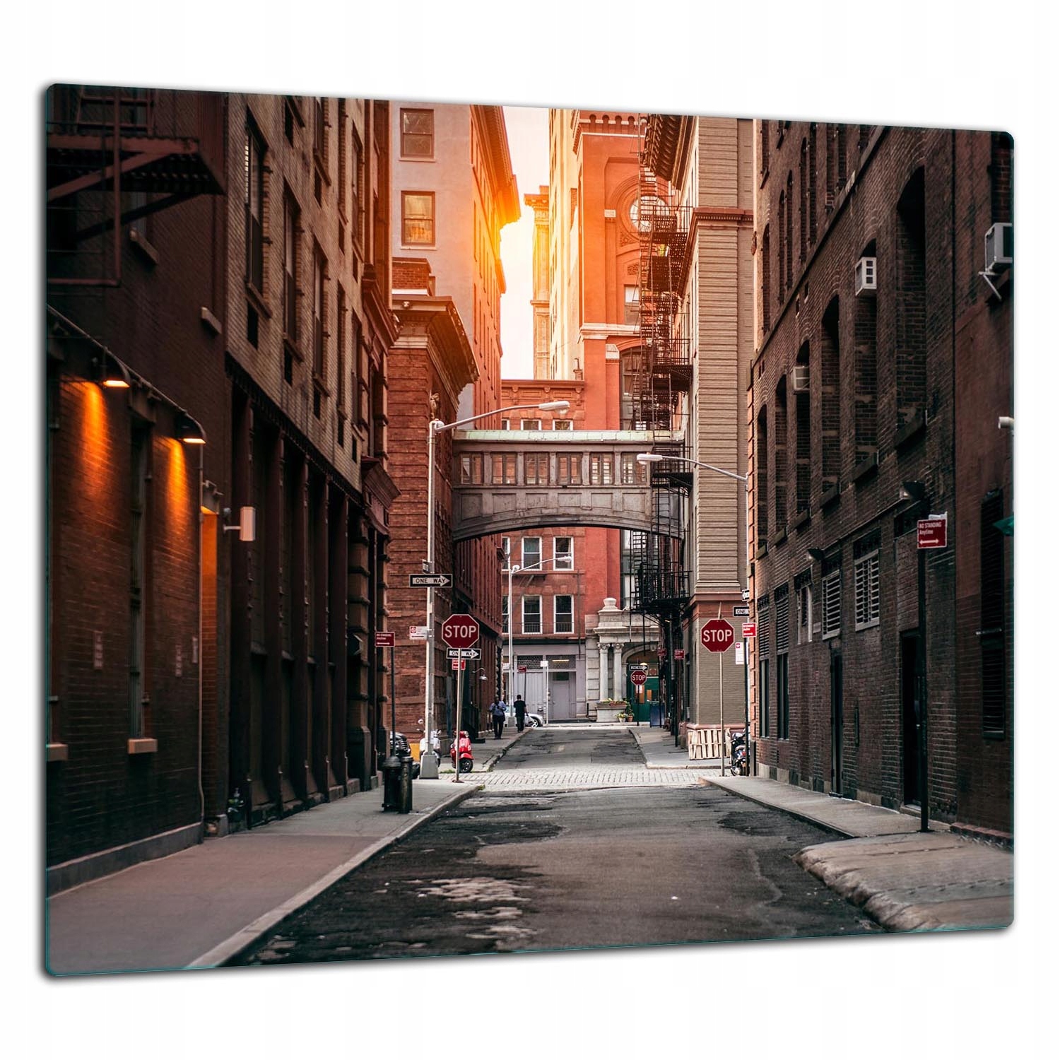 Skleněná Ochranná Deska Panel Lepidlo 65x60 Město Lacobel 7v1