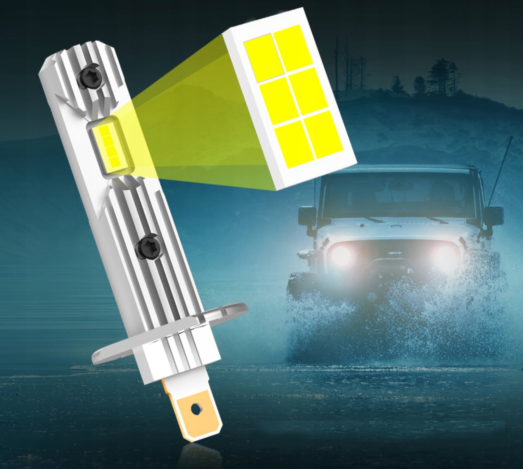 ŻARÓWKI H1 LED CANBUS 1 DO 1 BARDZO MOCNE 6500K Rodzaj LED