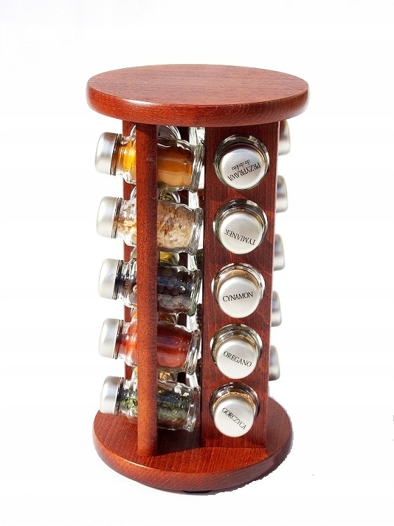 PRZYPRAWNIK DREWNIANY STOJAK NA PRZYPRAWY 20 SZT