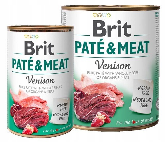 Brit Paté &amp; Meat Venison mokré krmivo pro psy 12x800g