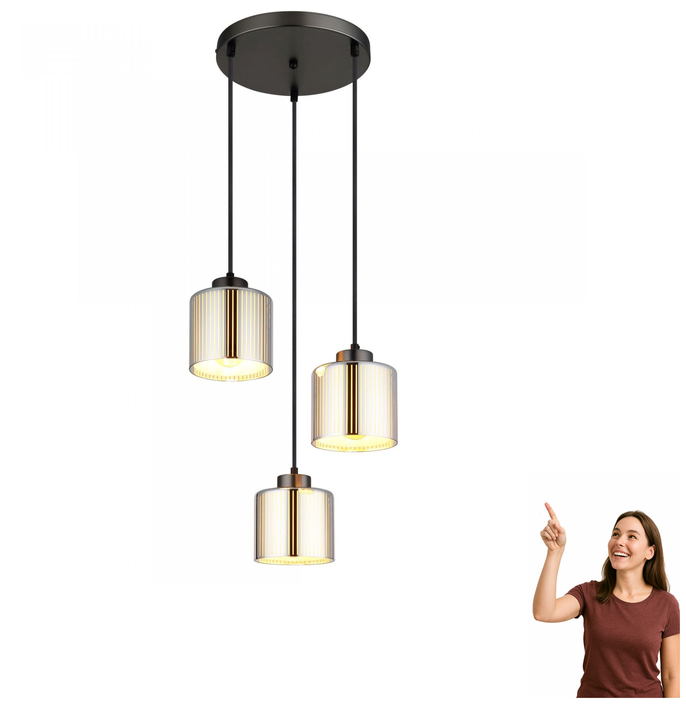 Závesná lampa Felicia 16056-3HR Globo