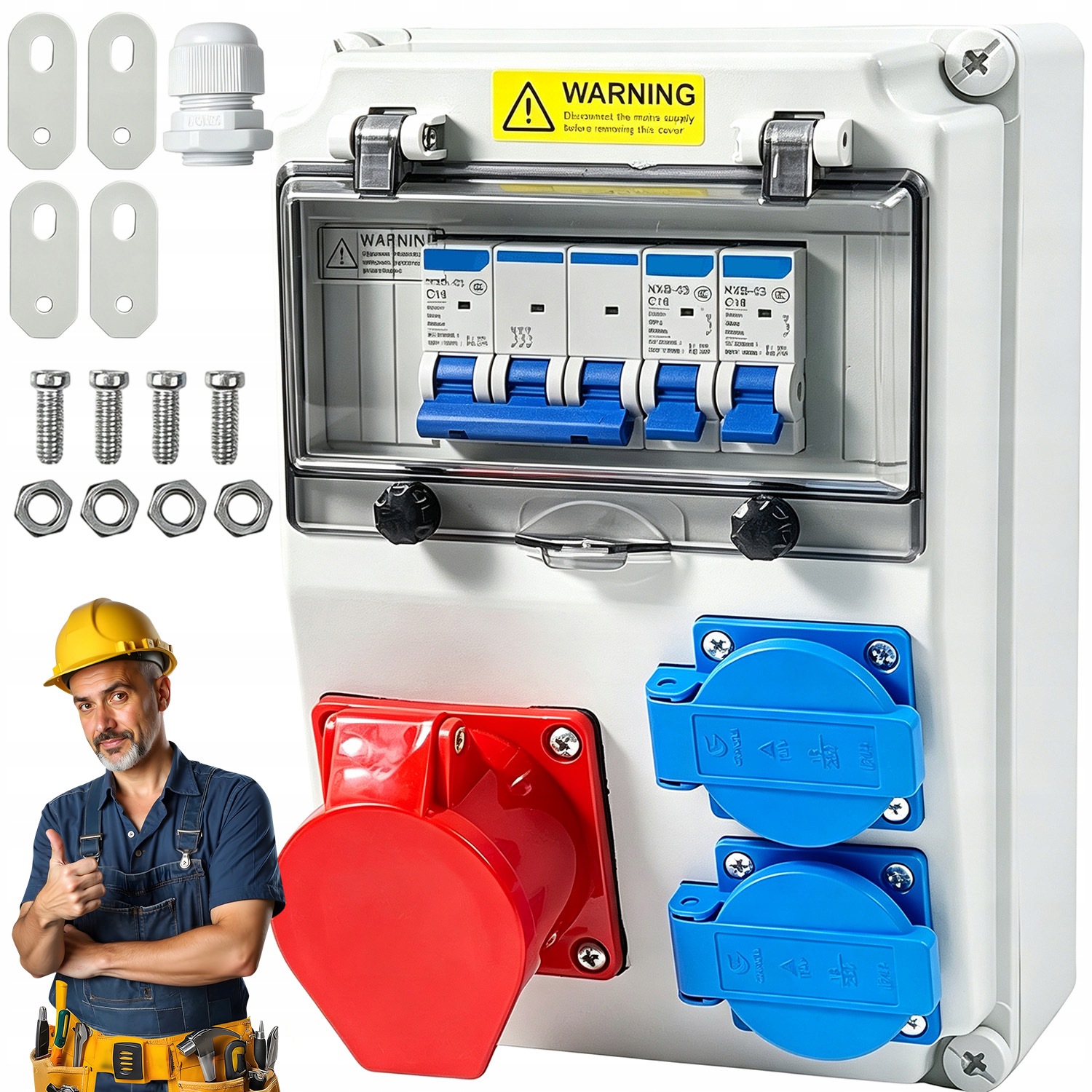 Rozvádzač Stavebná Elektrická Skriňa 16A 5P 2x220V 400V