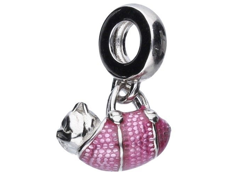 Stříbrný přívěsek 925 bead pejsek v kabelce 3,57 g, ideální jako dárek