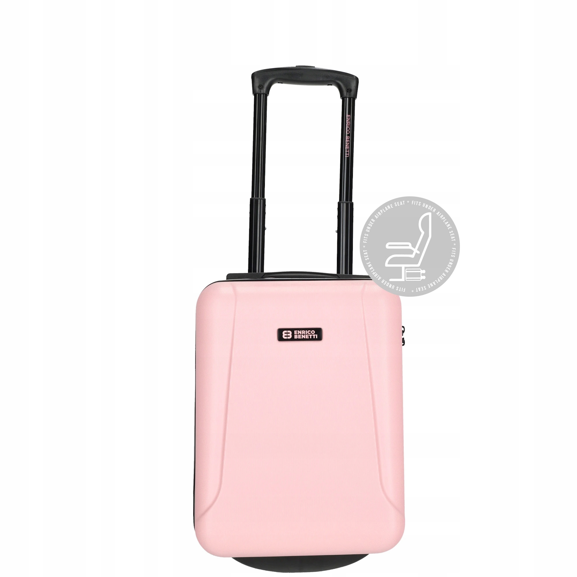 Kabinový kufr podsedadlový Abs 22L Enrico Benetti růžový dvě kolečka