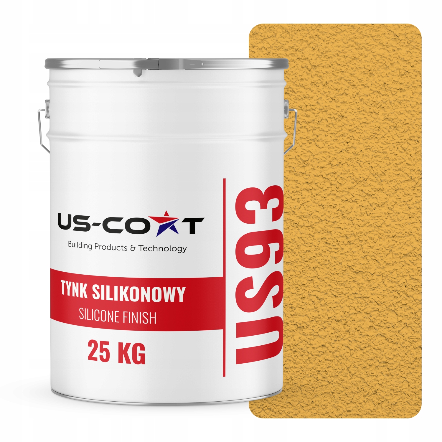 Silikonová Omítka Barva Žlutá Intenzivní F636 25 Kg Beránek Granulace 1.0 mm