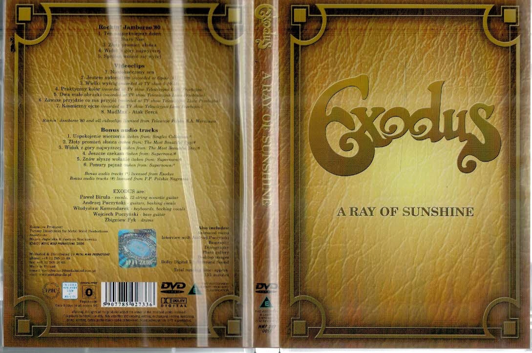 Exodus A Ray Of Sunshine DVD 2006 Metal Mind