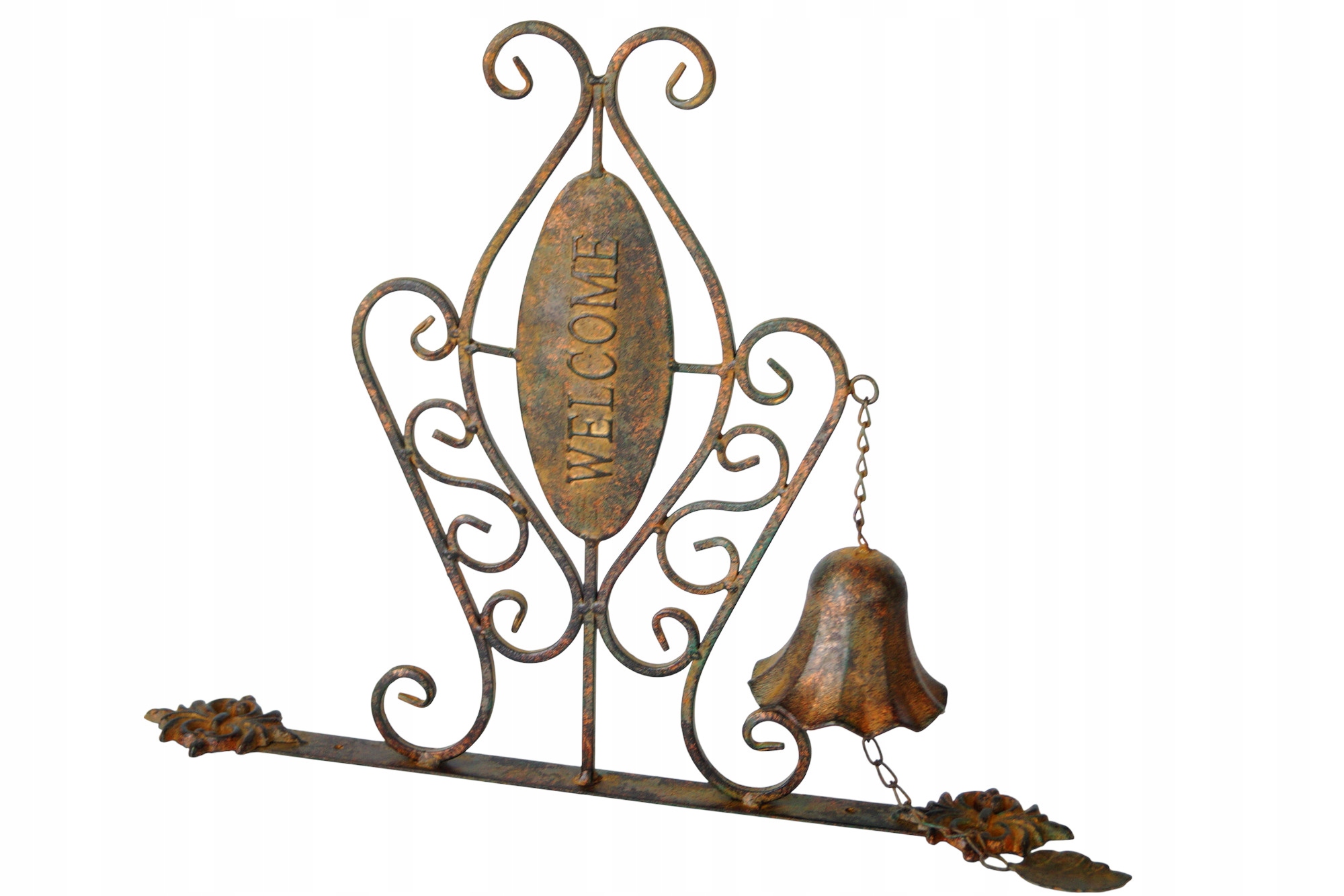 Metalowy dzwonek retro szyld welcome Dzwon