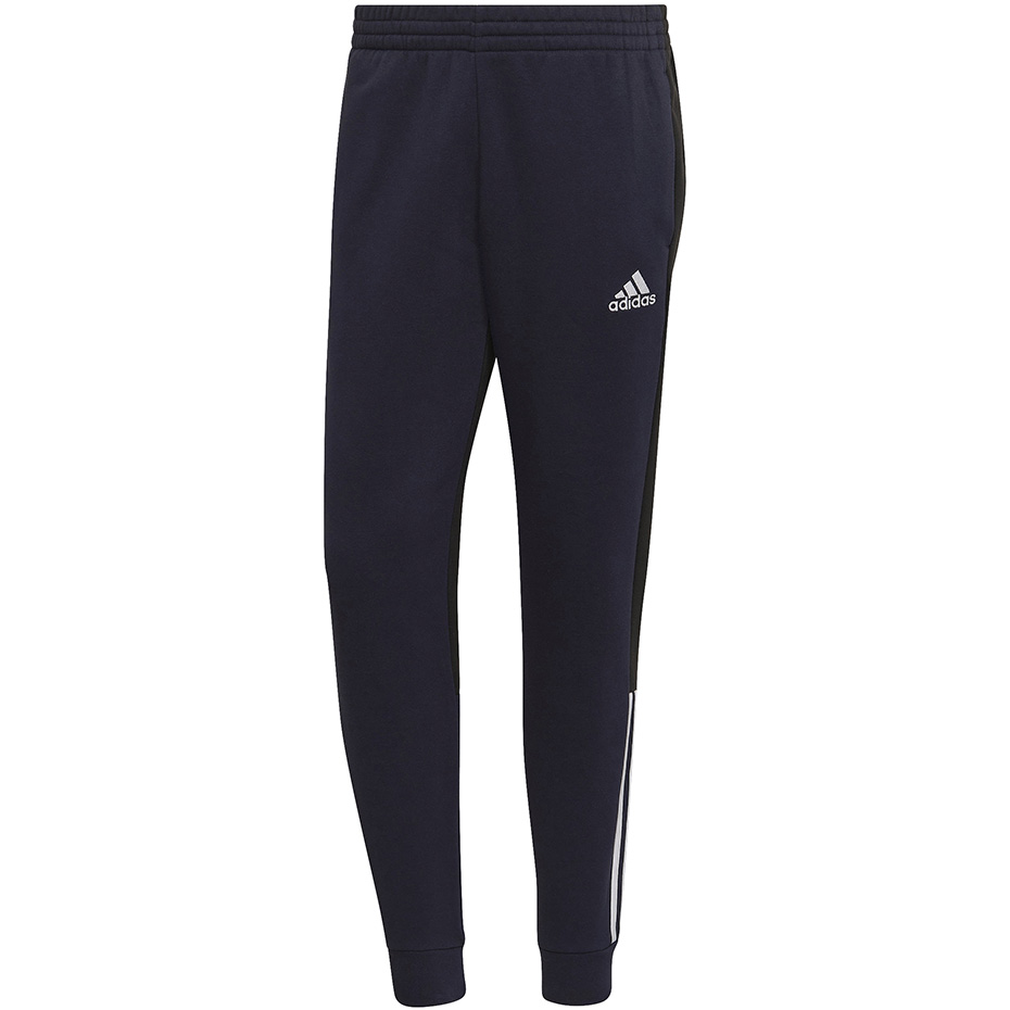 Pánské kalhoty adidas Essentials Colorblock Fleece tmavě modré Velikost S