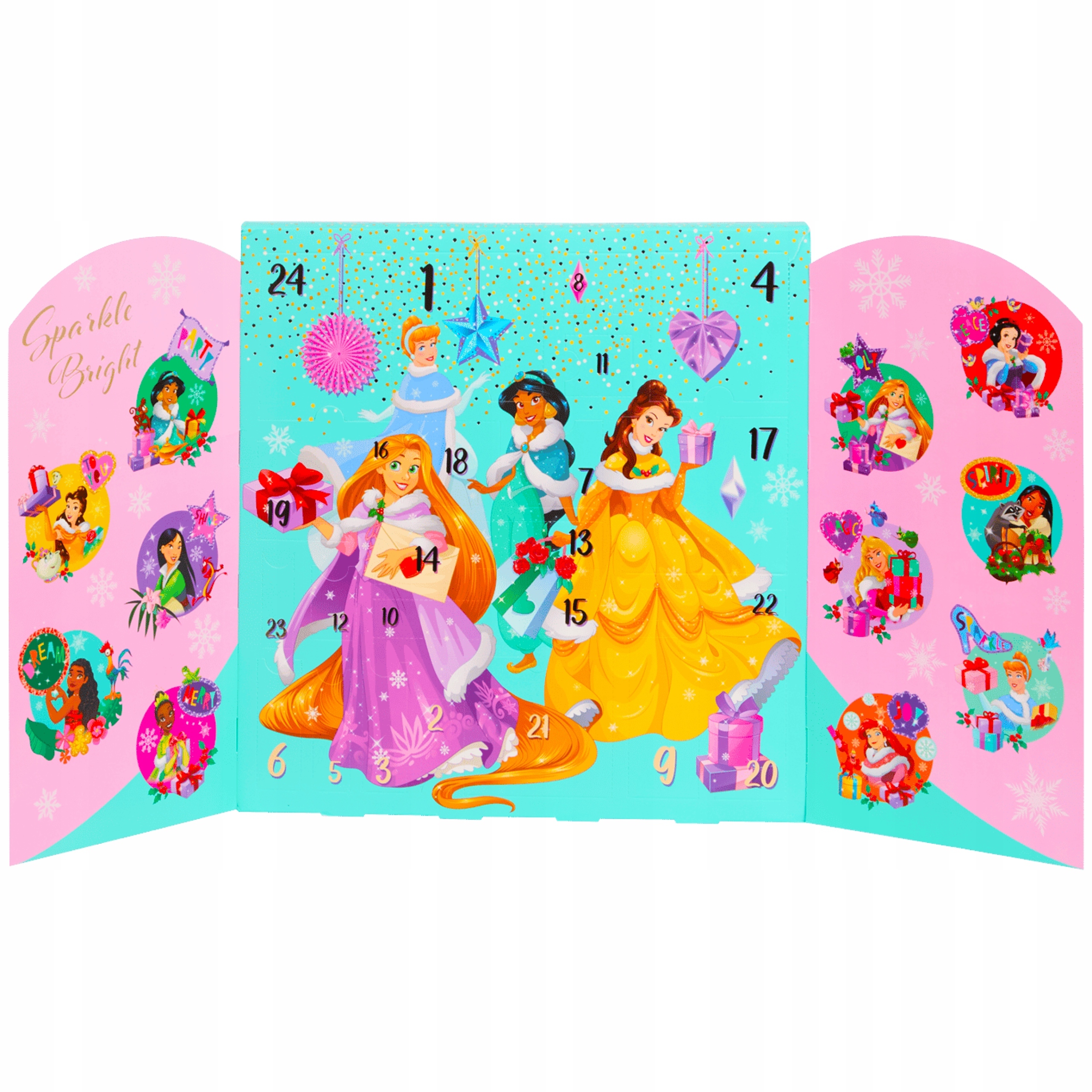 Adventní kalendář Disney Princess 24 kosmetika stojící obdélník