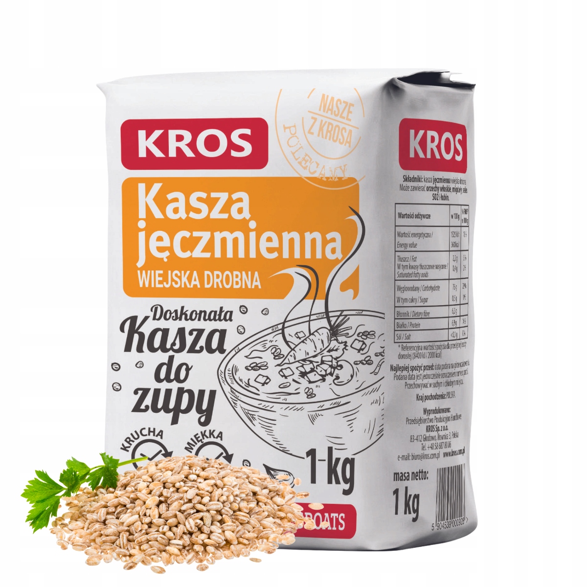 17X Ječmenná kaše venkovská, jemná, balení 1 kg