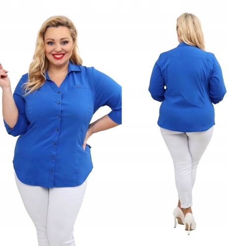 Košilová halenka Sandra 3/4 rukávy barva chrpa velikost 52