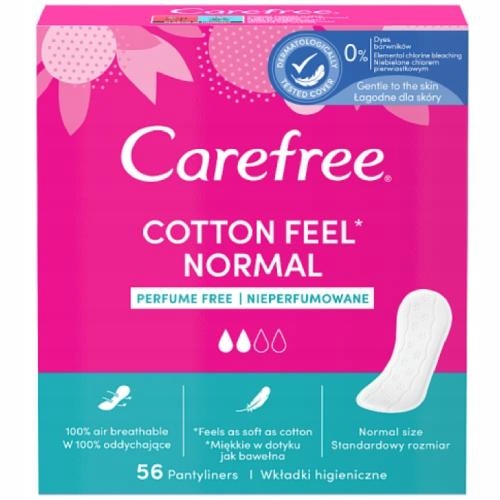 

Wkładki higieniczne Carefree Normal, 56szt.