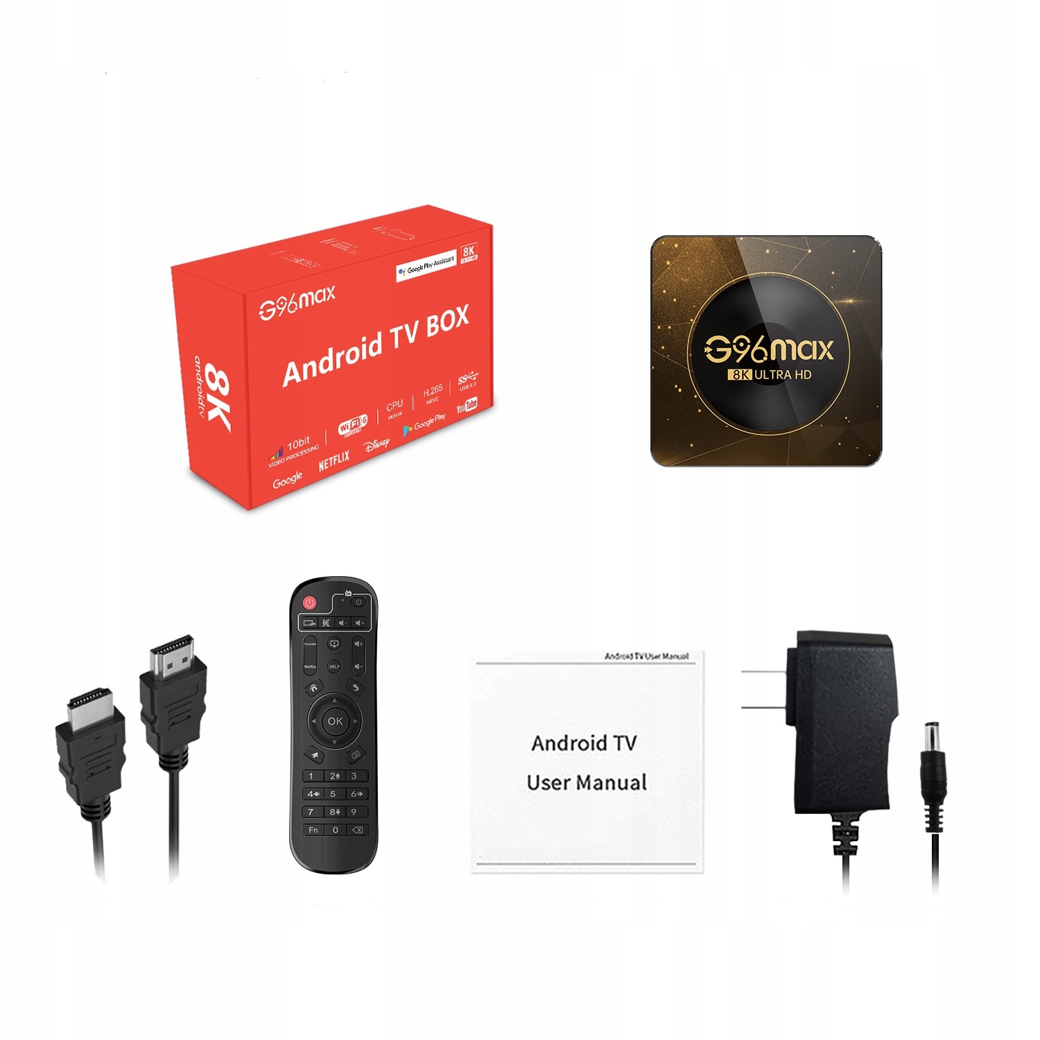 Tv box G96max 2/16 GB android 13.0 Wifi 6 Ultra HD Audio formati MP3