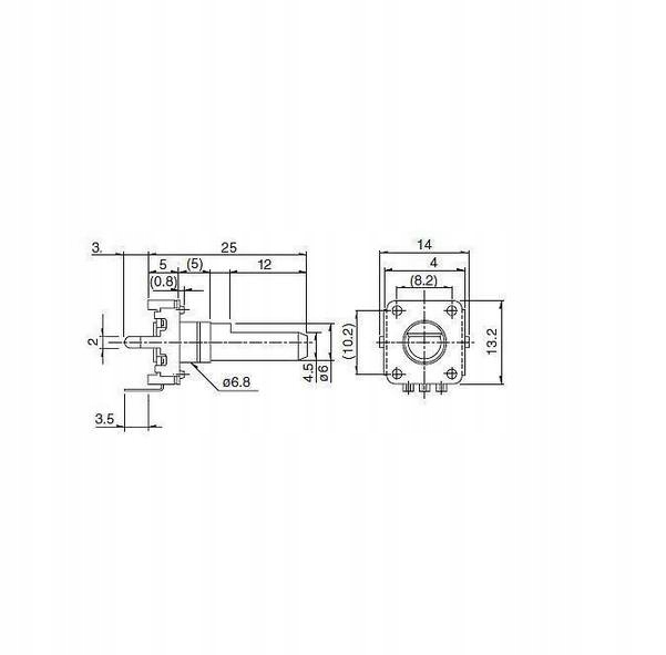 Enkoder 12 impulsów l=20mm EC12 Kod producenta bd