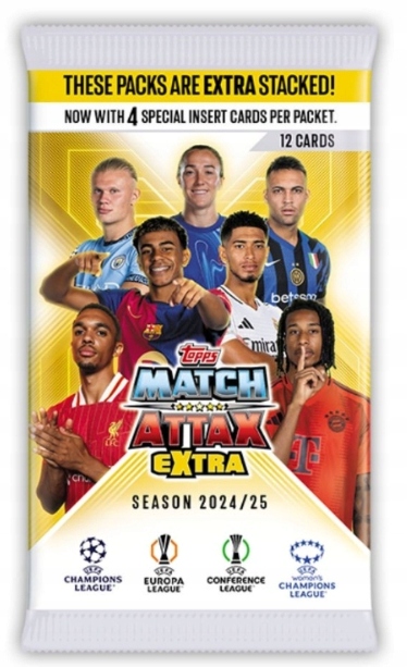 Topps Match Attax Extra Champions League 2024-2025 1 saszetka 12 kart