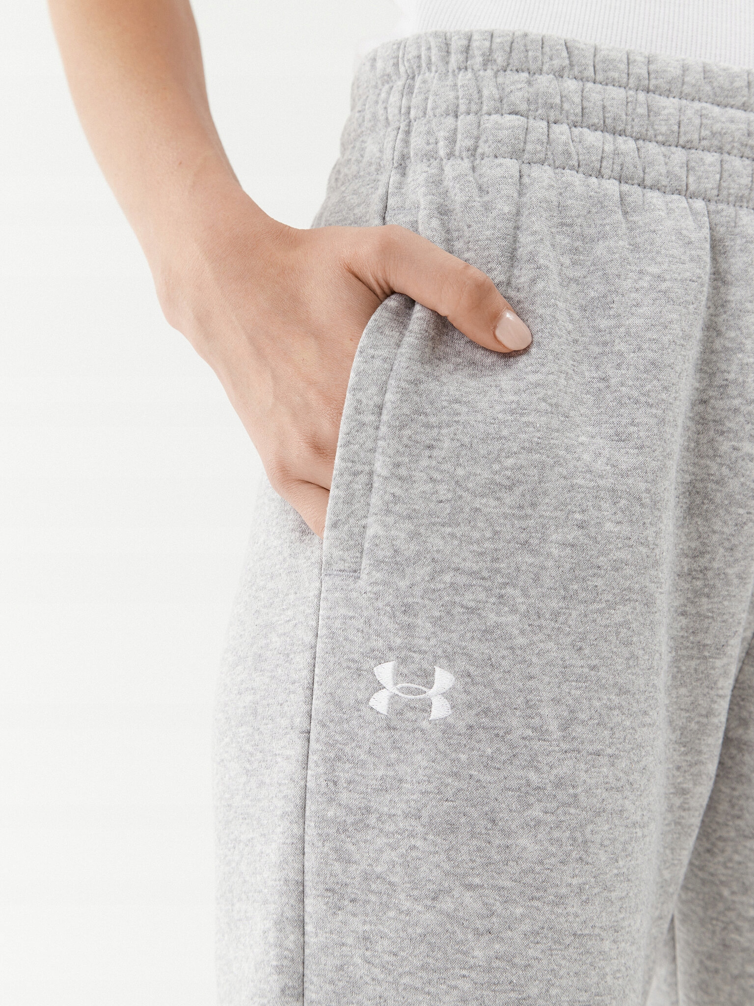 Under Armour Spodnie dresowe Ua Rival Fleece Jogger 1379438 Szary Loose Fit