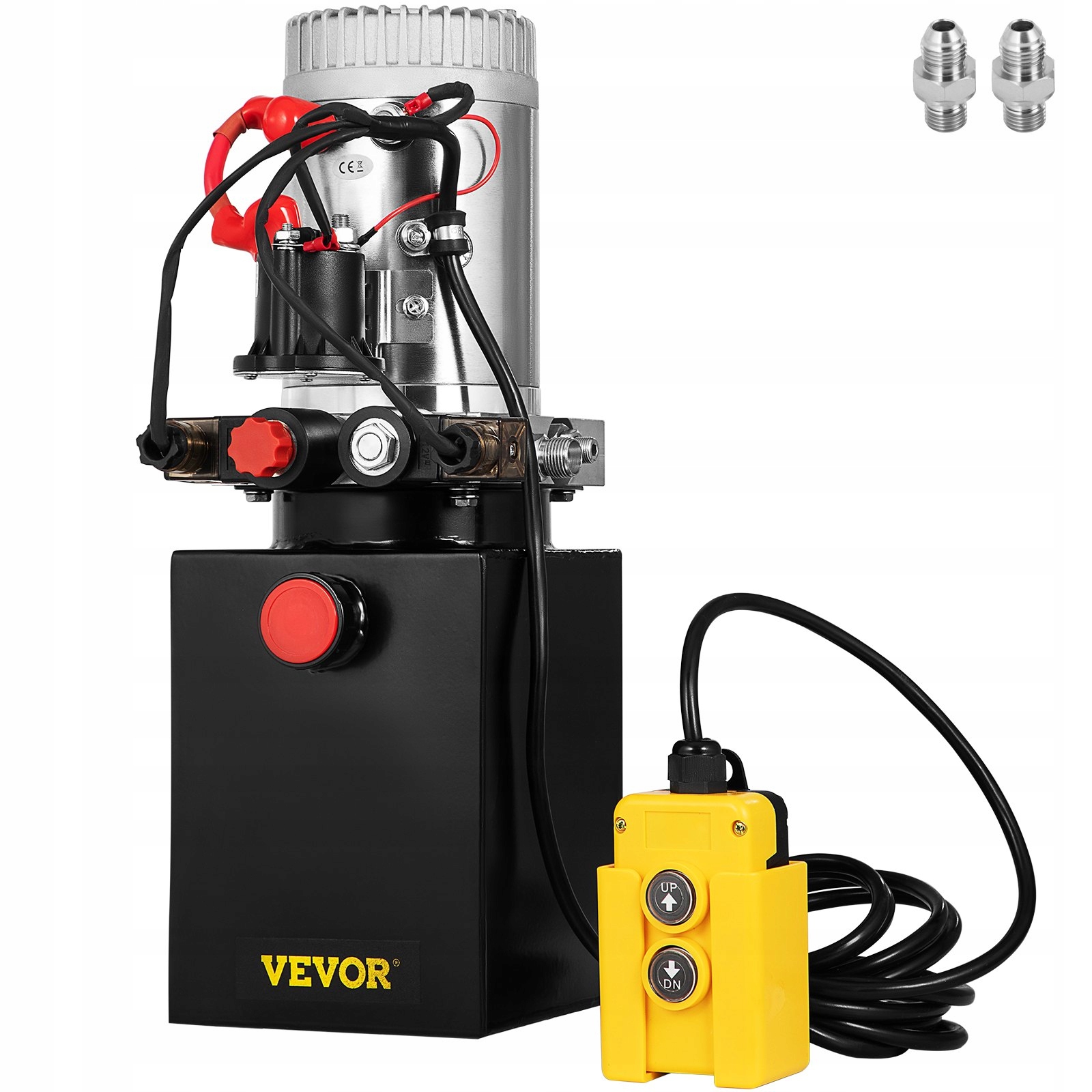 Hydraulická pumpa 12V DC oboustranná 4L ocelová pro přívěsy automobilů