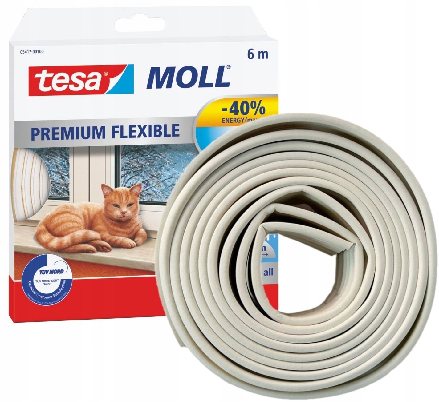 USZCZELKA SILIKONOWA DO OKIEN TESA BIAŁA