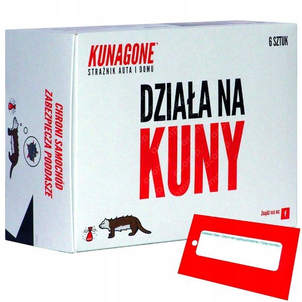 

Kunagone do auta, odstraszacz kun i gryzoni 6-pak