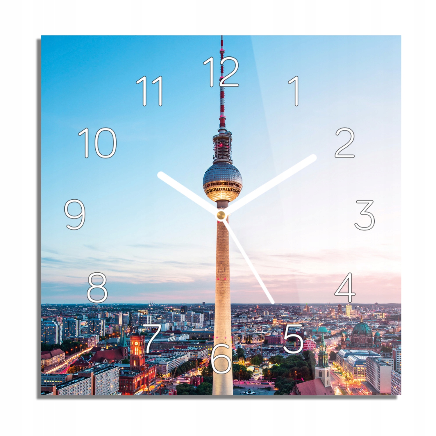 

Wieża Berlin miasto foto-zegar do kuchni 30x30