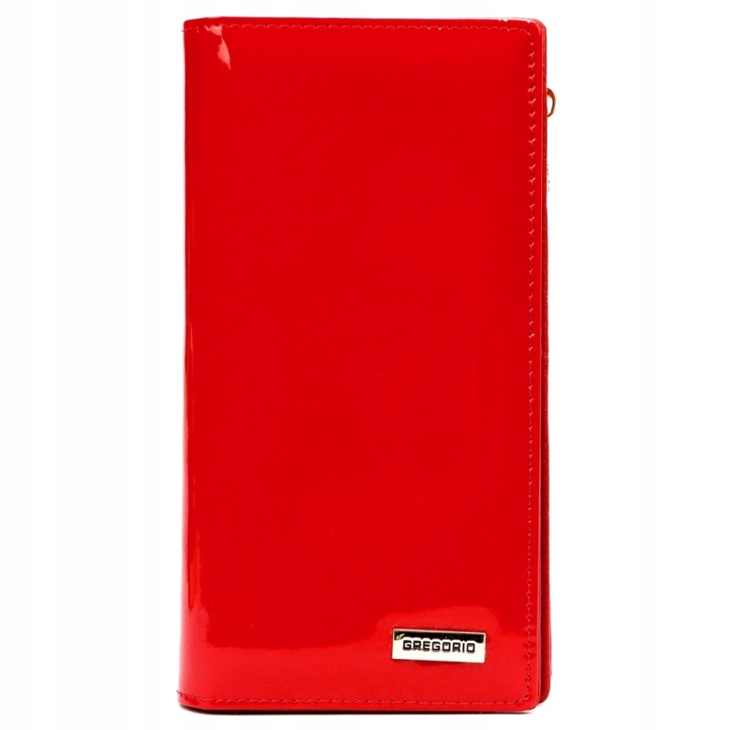 Gregorio LS-124 Red dámská kožená peněženka červená Rfid přírodní kůže