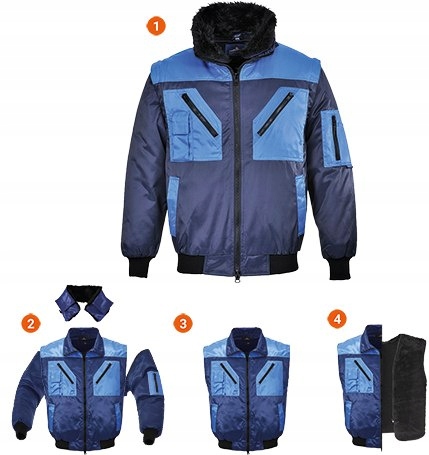 PORTWEST KURTKA ROBOCZA TYPU PILOT NAVY/BLUE 4W1 PJ20 Marka Portwest