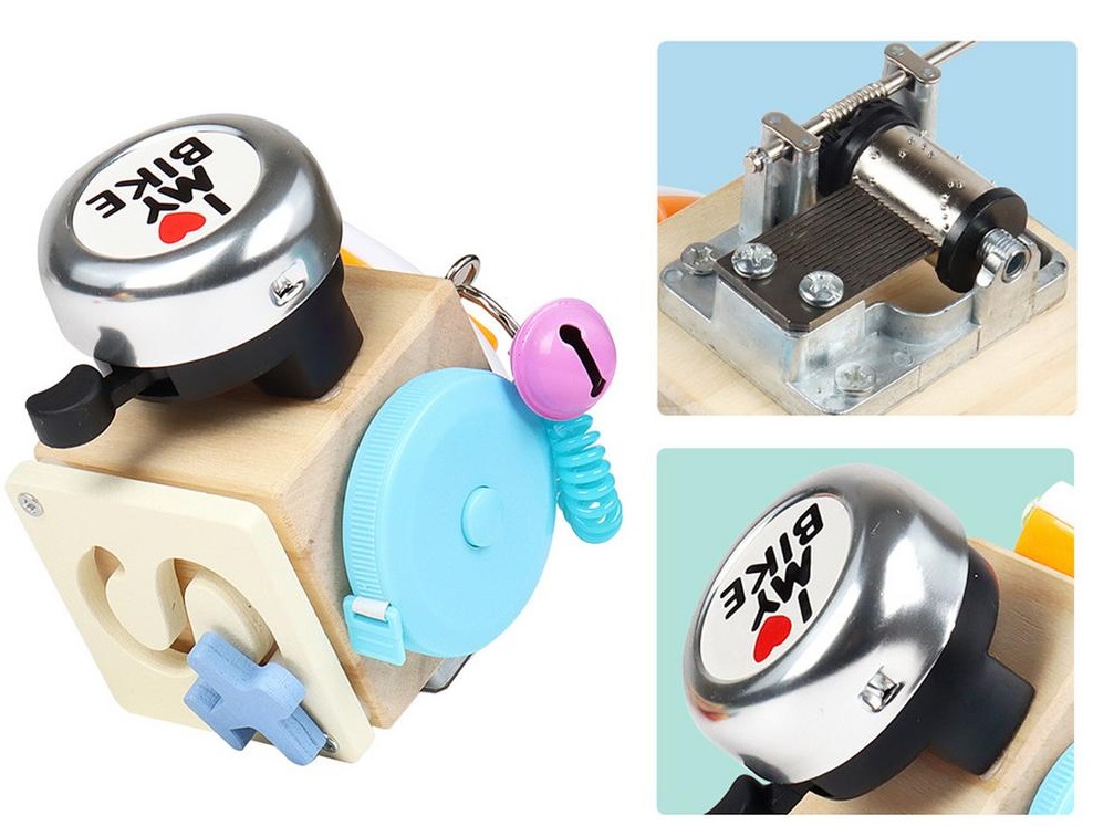 

Drewniana kostka edukacyjna Manipulacyjna Sensory