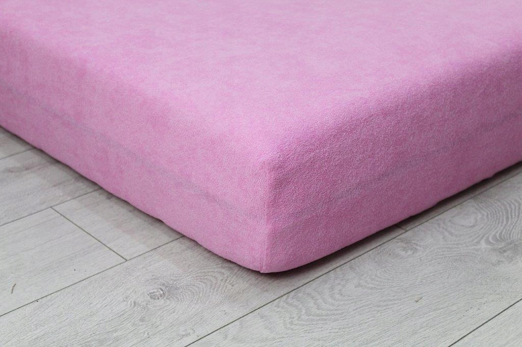 

Prześcieradło Frotte 160x200 ekskluzywne Różowe