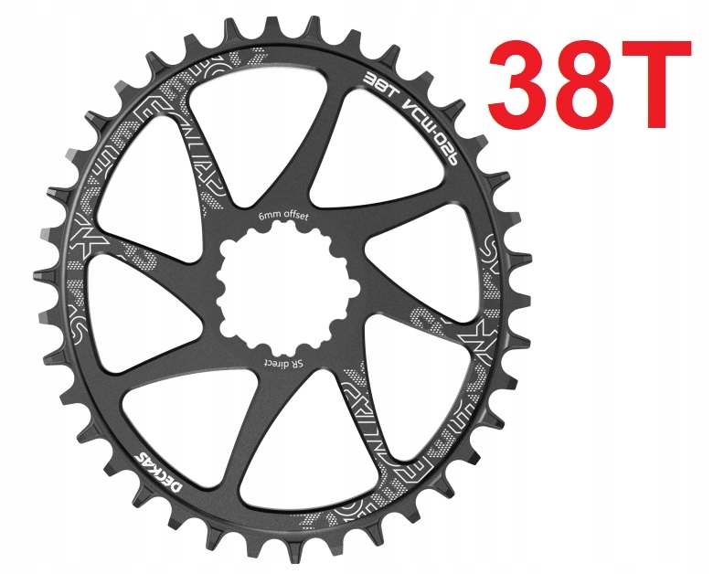 Zębatka Ovalna Direct mount Deckas 38T Offset 6mm Sram Eagle XX1 X01 Gx