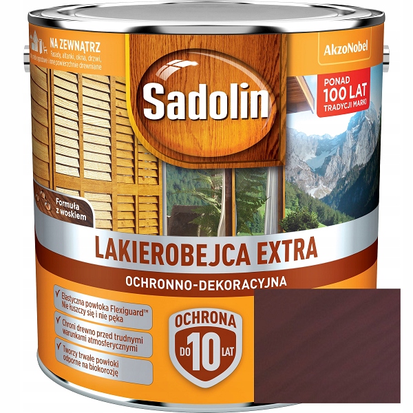 Sadolin Extra Lakierobejca Do Drewna Ciemny Mahoń 2,5L