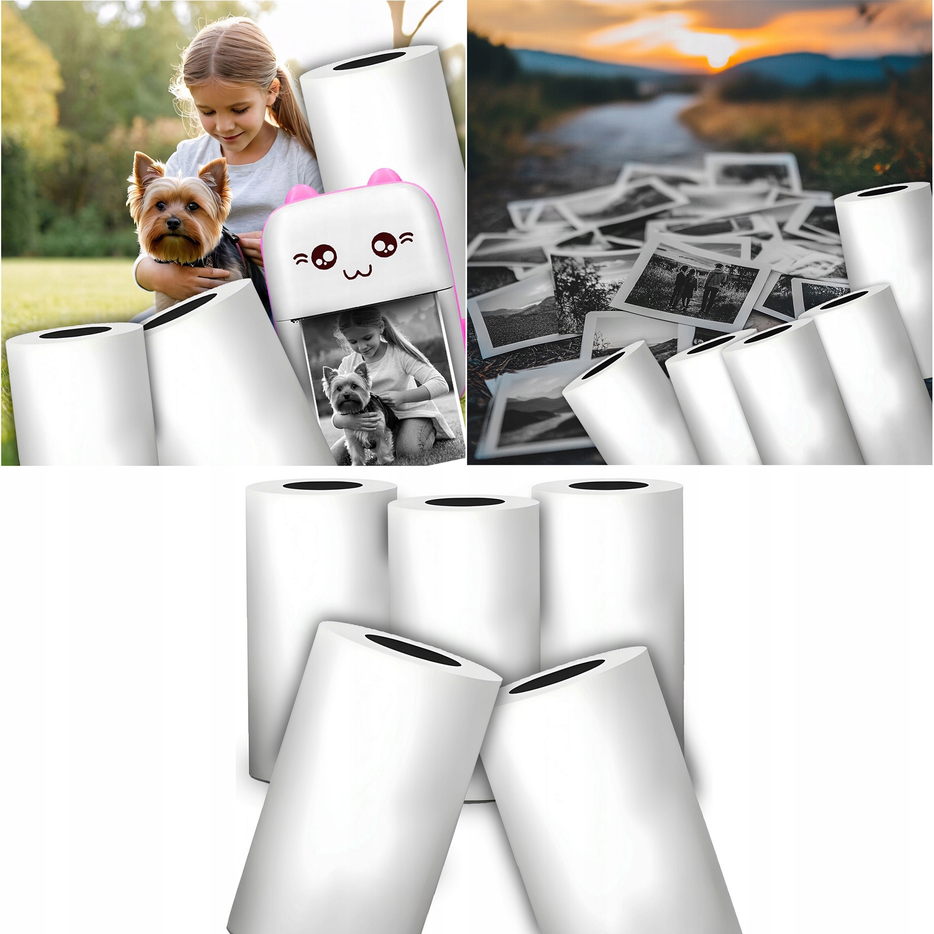 Zestaw 10 Rolki Termiczne Do Mini Drukarki Drukuś Zwykłe Mocne