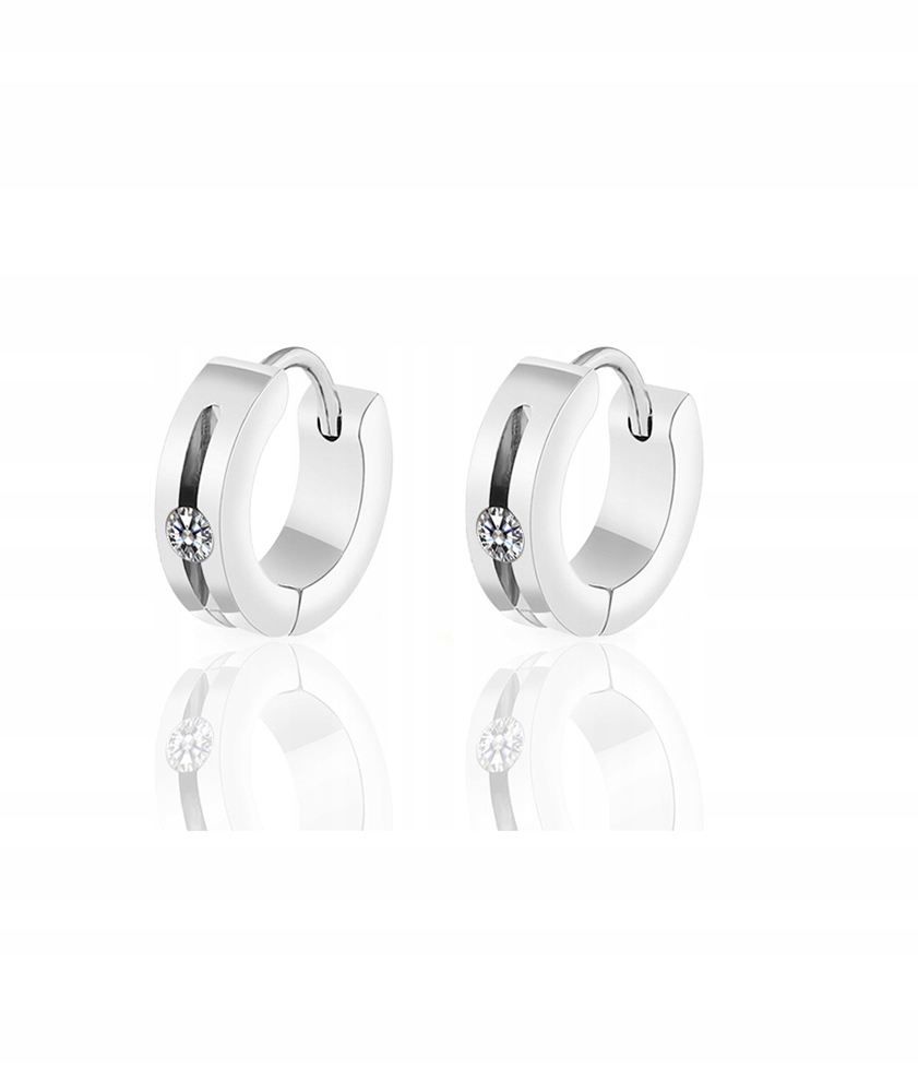 

Kolczyki stal chirurgiczna koła z kryształkiem