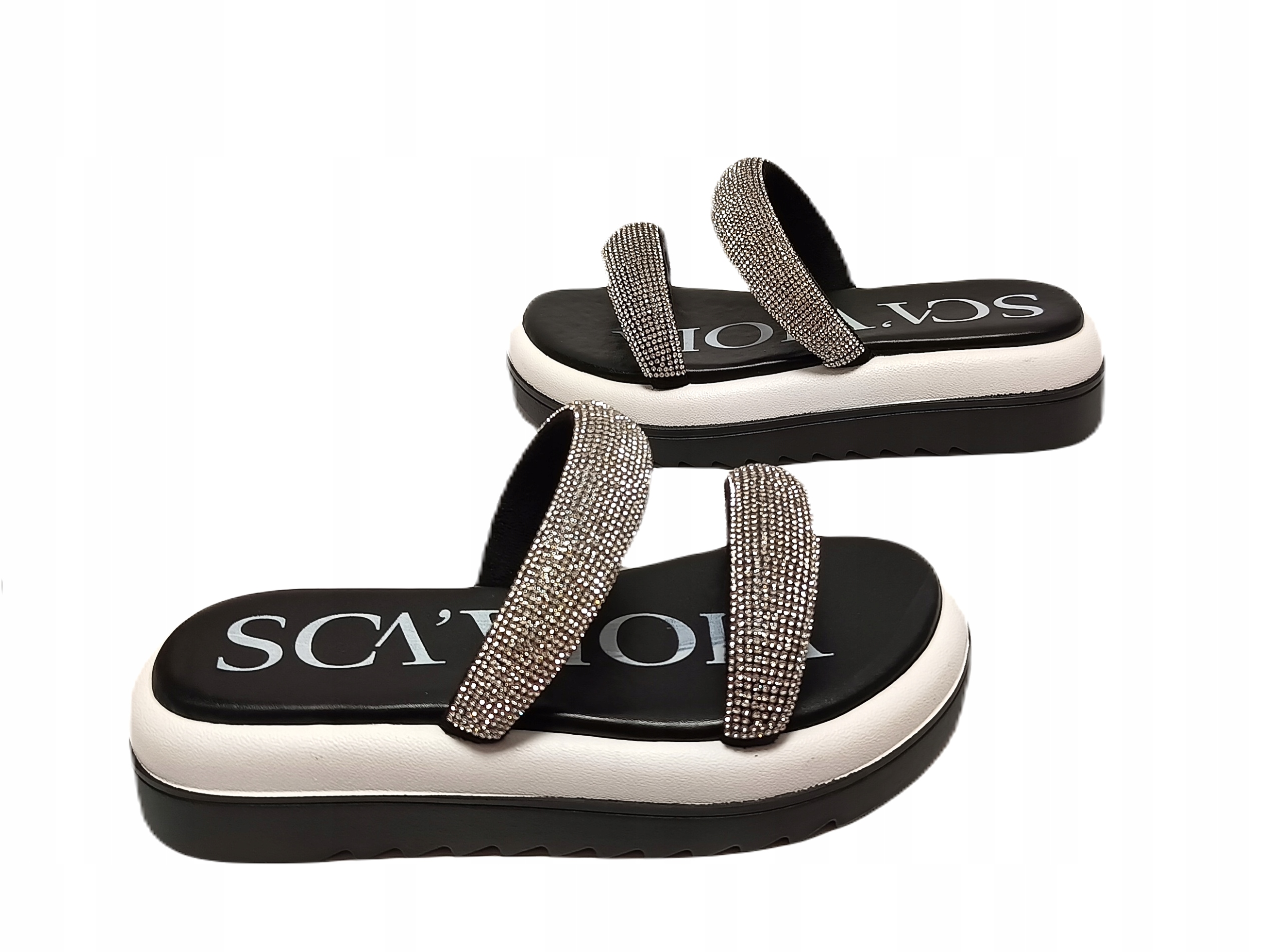 Elegantní Sportovní nazouváky zirkony Sca'viola L-40 Černá r36