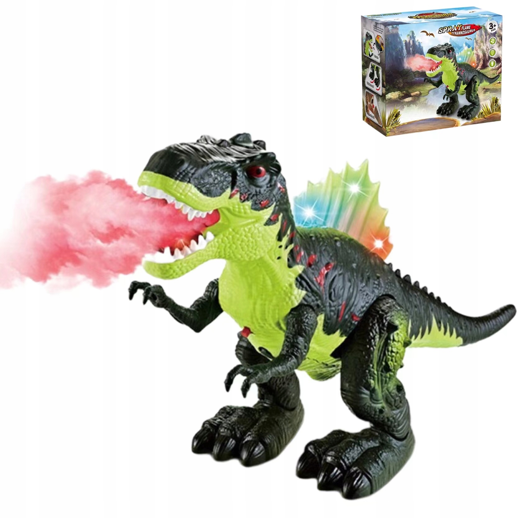 Dinozaur T-rex Tyranozaur Chodzi Ryczy Zieje