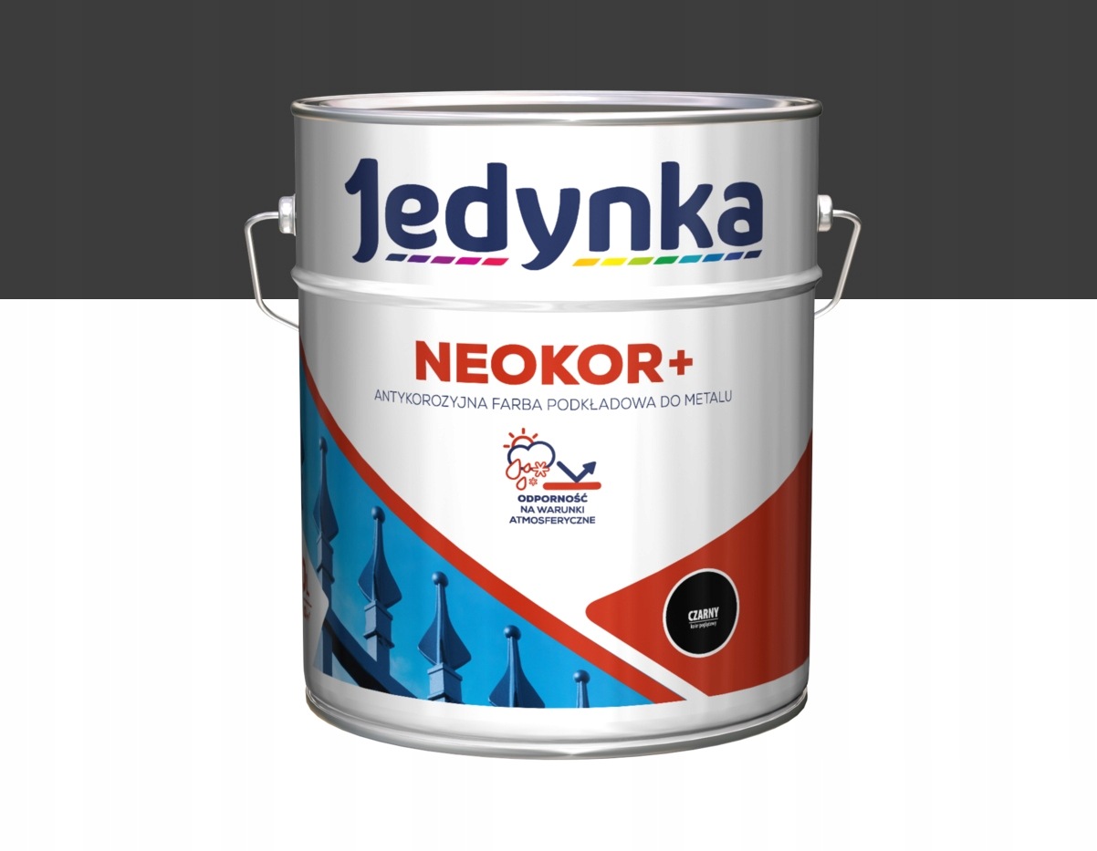 Jedynka Neokor+ Antikorozní barva černá 10L