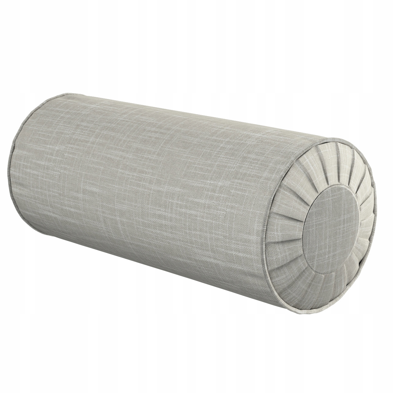 Polštář váleček s záložkami Ø20 x 50 cm béžový