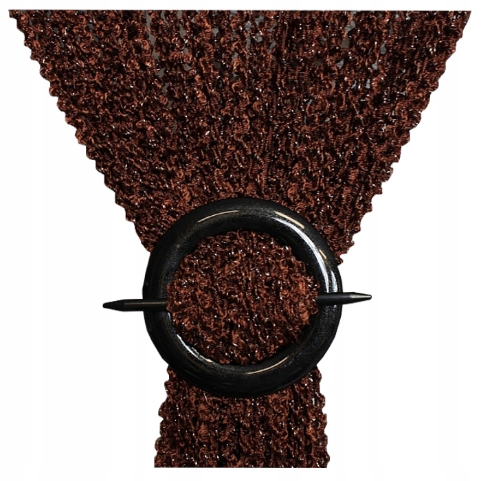 Záclony těstoviny kudrnaté smrky beránka záclona 300 x 180 cm výška hnědá