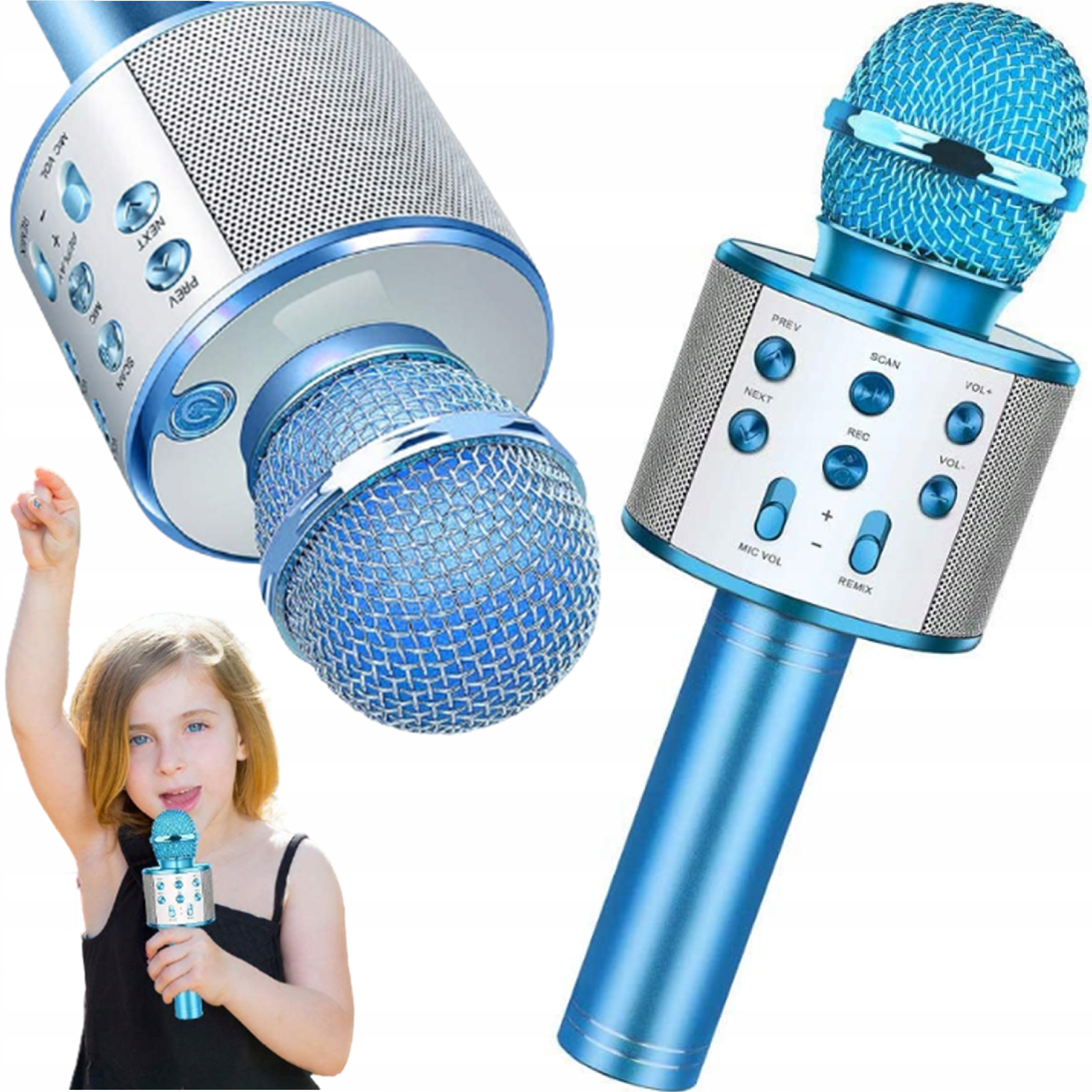 

Bezprzewodowy Mikrofon Karaoke Bluetooth Okrągły