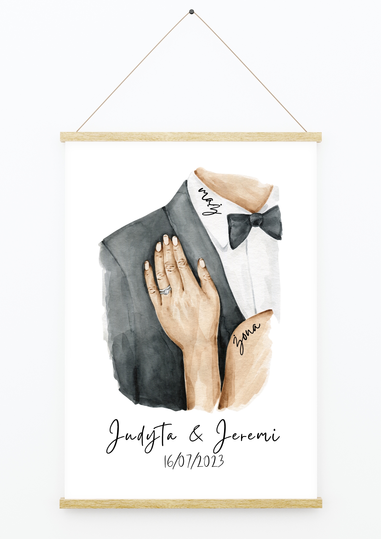 

Plakat personalizacja para młoda ślubny