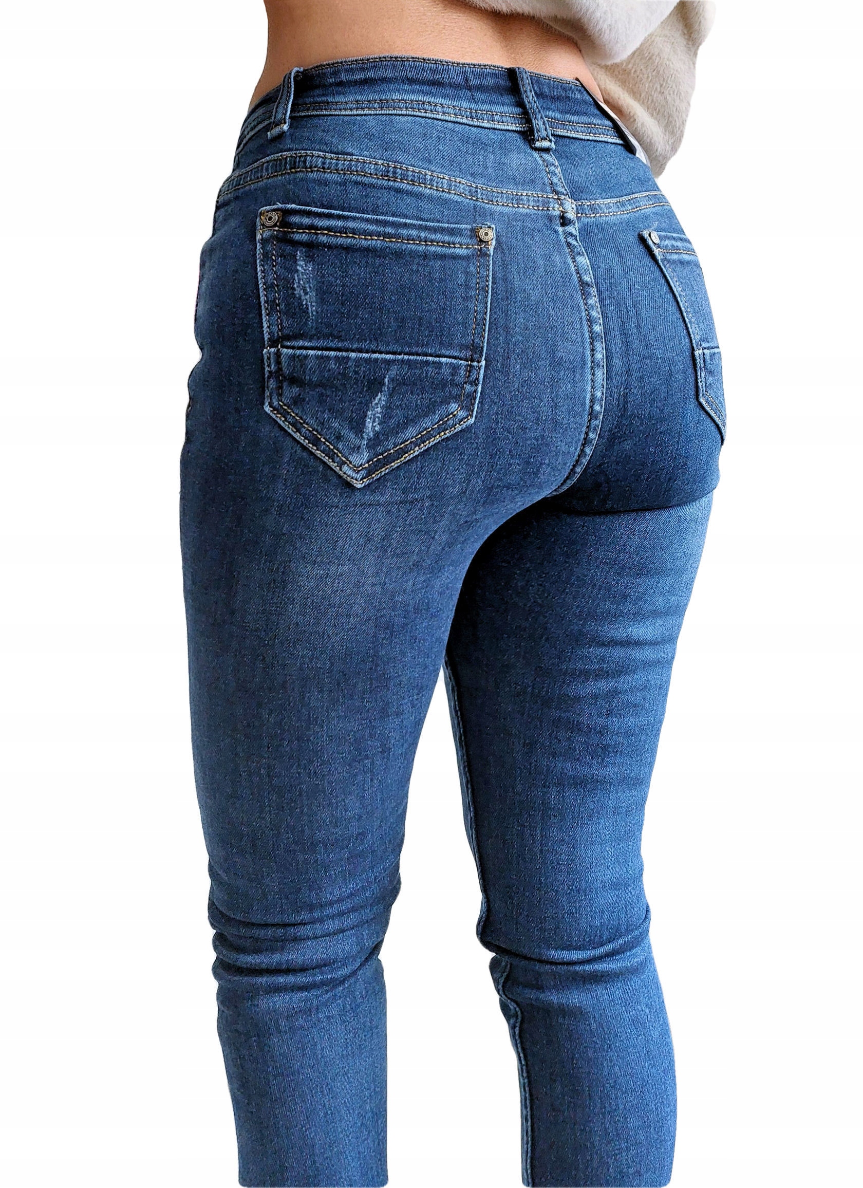 Spodnie Modelujące Jeans Klasyczny Rurki Model AVIE