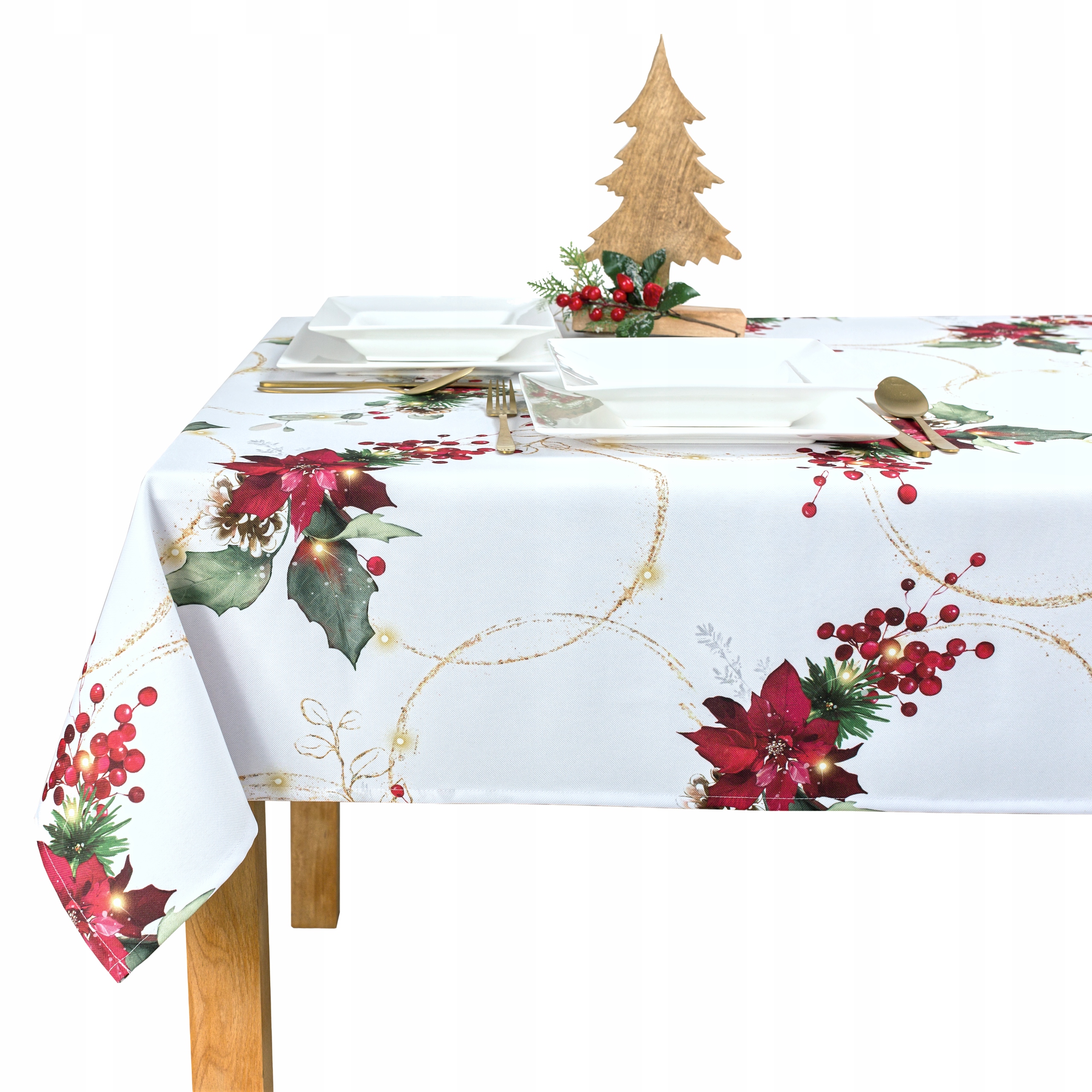 Vánoční ubrus na Vánoce – Zimní elegance – 130 x 180 cm